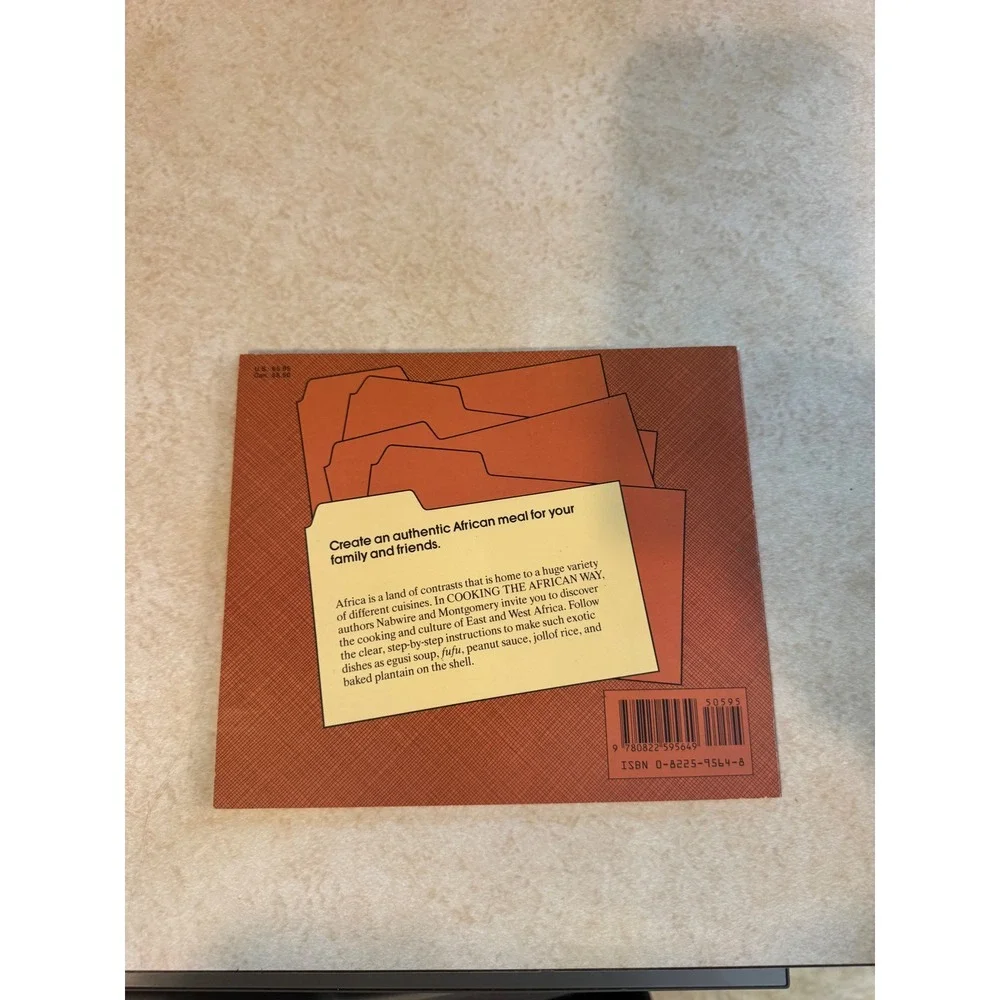 Cooking the African Way Easy Menu Ethnic Cookbooks 1988 Nabwire Montgomery